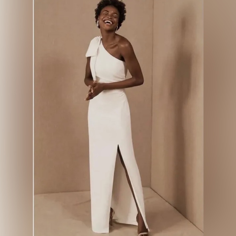 ML Monique Lhuillier x BHLDN Lionel One Shoulder Dress- size 10 never worn